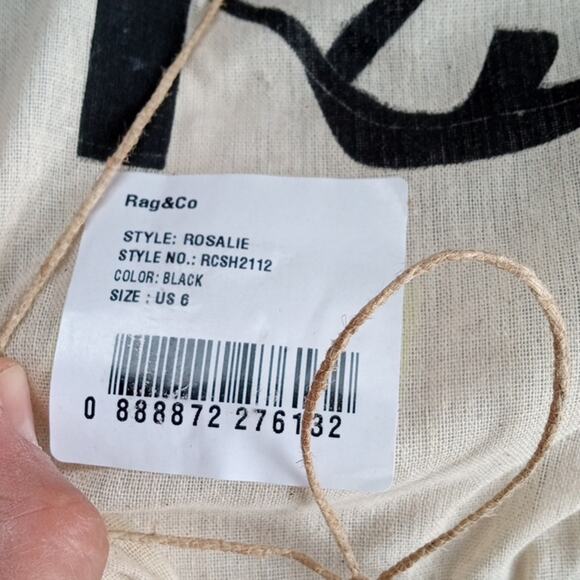 🎀2/$25🎀[H123] RAG & CO [ROSALIE] Black Block Heeled Sandal, Size 6 - Picture 15 of 16